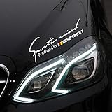 Kaizen Sport Lamp Eyelids Sticker Bumper Sticker Vinyl Sticker For Mercedes Benz C Class S Class C300 W204 C250 C230 E300 E320 And Any Other Model Color White
