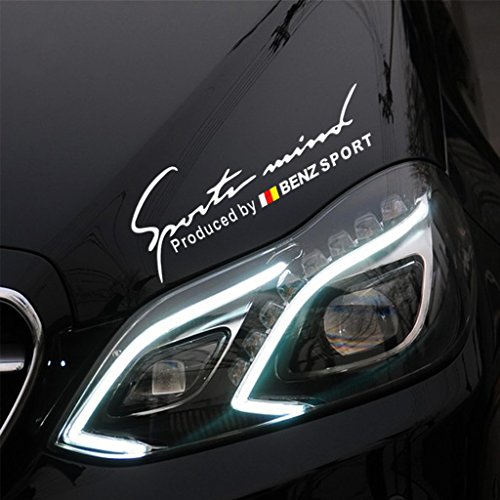Kaizen Sport Lamp Eyelids Sticker Bumper Sticker Vinyl Sticker For Mercedes Benz C Class S Class C300 W204 C250 C230 E300 E320 And Any Other Model Color White