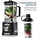 Calphalon Auto-Speed 68 Oz Blender with Blend-N-Go Smoothie Cup and BPA-free Tritan Jar | 1100-Watt Base, Dark Stainless Steel