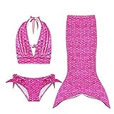 PGXT Girl's 3pcs Fish Tail Sea-Maid Tankini Marmaid Swimwear Costome