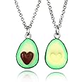 MJartoria BFF Necklace for 2-Best Friend Necklaces Cute Avocado with Heart Friendship Necklaces Set of 2 Friendship Valentine Gifts (Avocado)