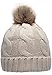 NEOSAN Women's Winter Ribbed Knit Faux Fur Pompoms Chunky Lined Beanie Hats