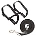 Adjustable Pet Cat Kitten Lead Leash Harness Set Nylon Collar Safty Belt Training Black