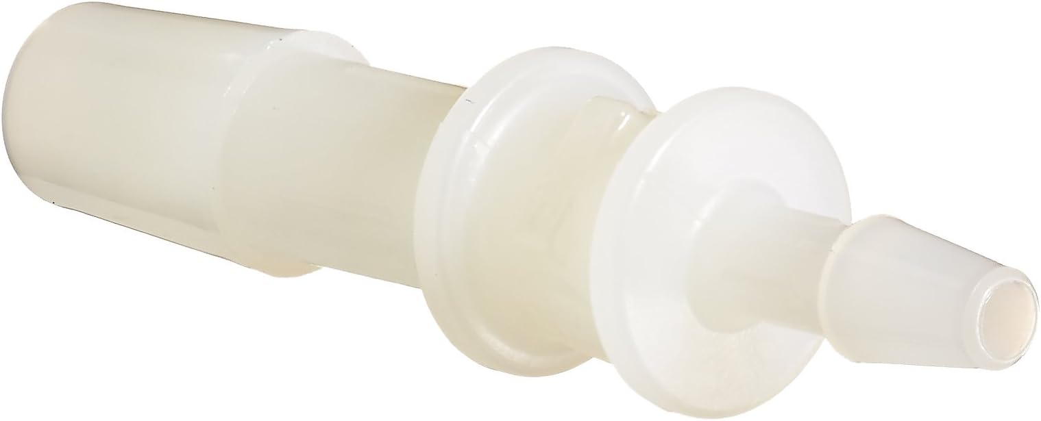 Eldon James C4-2NN Natural Nylon Reduction Coupler, 1/4" Hose Barb to 1/8" Hose Barb (Pack of 10)