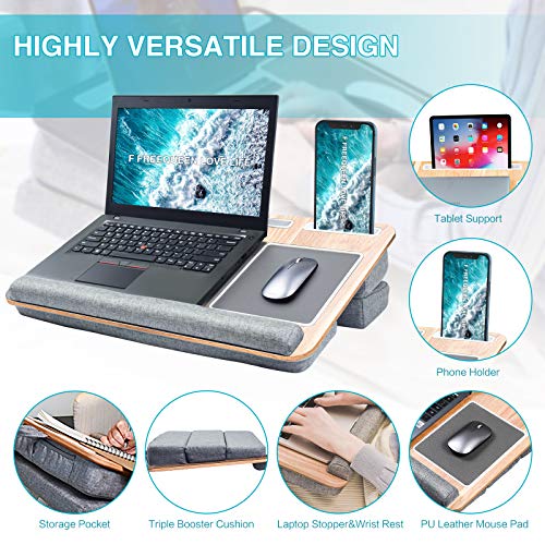 Laptop Lap Desk 17 inch (Wood, 21.6 x 14.4 inches) Pricepulse