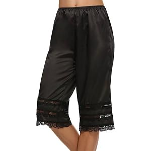 Women Pettipants Half Slips Shorts for Under Dresses Lace Coulettes | Lace Trim Slip Pants Bloomers for Women