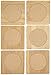 6-Piece Drink Coasters Set - Square Bamboo Coasters with Holder - 3.75 x 3.75 inches
