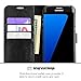 OCASE Galaxy S7 Edge Case Leather Wallet Flip Case For SAMSUNG Galaxy S7 Edge - Black