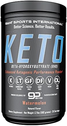 Giant Keto-Exogenous Ketones Supplement - Beta-Hydroxybutyrate Keto Powder Designed to Support Your Ketogenic Diet, Boost Energy and Burn Fat in Ketosis - Watermelon - 20 servings