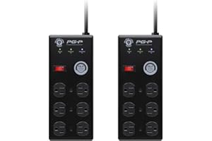 Black Lion Audio PG-P Portable Power Conditioner, 6 Outlets, 9' Cable (Pair) Bundle