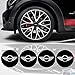 EdwardSmithCars New 4 x 55mm Diameter Mini Cooper Wheel Center Cap Sticker Emblem Self Adhesive for Flat Surfaces