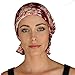 Chemo Beanies (Burgundy Floral Pleated Knit)