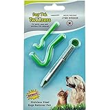 Easy Tick Tweezers Kit with 2 Tick Removers and a Stainless Steal Pen Bug Remover, Set of 3 pcs | Quick and easy | Use on Dogs, Cats and People