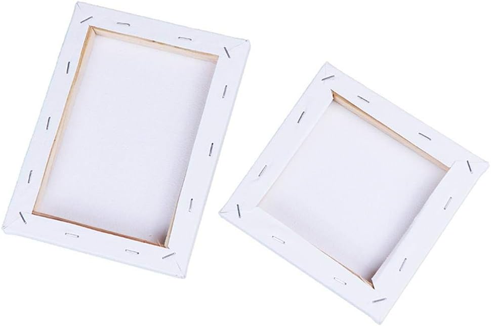 wuyule Blank White Mini Small Stretched Artist Canvas Art Board Oil Paint Board