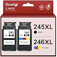 245XL 246XL Ink Cartridges for Canon Ink 245 and 246 PG245 CL246 XL Black Color Combo 243 244 for PIXMA MX490 TR4520 TS3322 TR4522 TR4500 TS3122 TS3300 MX492 MG2522 TS3100 TS3320 Printer (2 Pack)