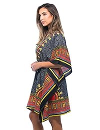 Riviera Sun African Print Dashiki Caftan para Mujer
