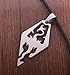 Generic the Elder Scrolls Skyrim Dragon Logo Pendant Stainless Steel Free Black Rope Chain