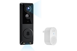 BoomChill Security Video Doorbell Camera (Battery Powered), 2 Cameras (People and Package), Color Night Vision, AI Human Detection, 2-Way Talk, 2.4GHz Wi-Fi Only, Cloud Storage