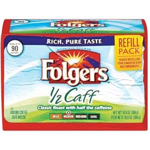 Amazon.com : Folgers Half Caffeine Coffee Refill Pack of ...