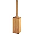iDesign Formbu Bamboo Toilet Bowl Brush and Holder Set - 3.6" x 3.6" x 17.5"