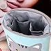 BTSKY Cute Carton Pen Pencil Case- Canvas Pencil Holder Pen Organizer Zipper Stationery Pouch Bag for Students Boys and Girls (Blue)