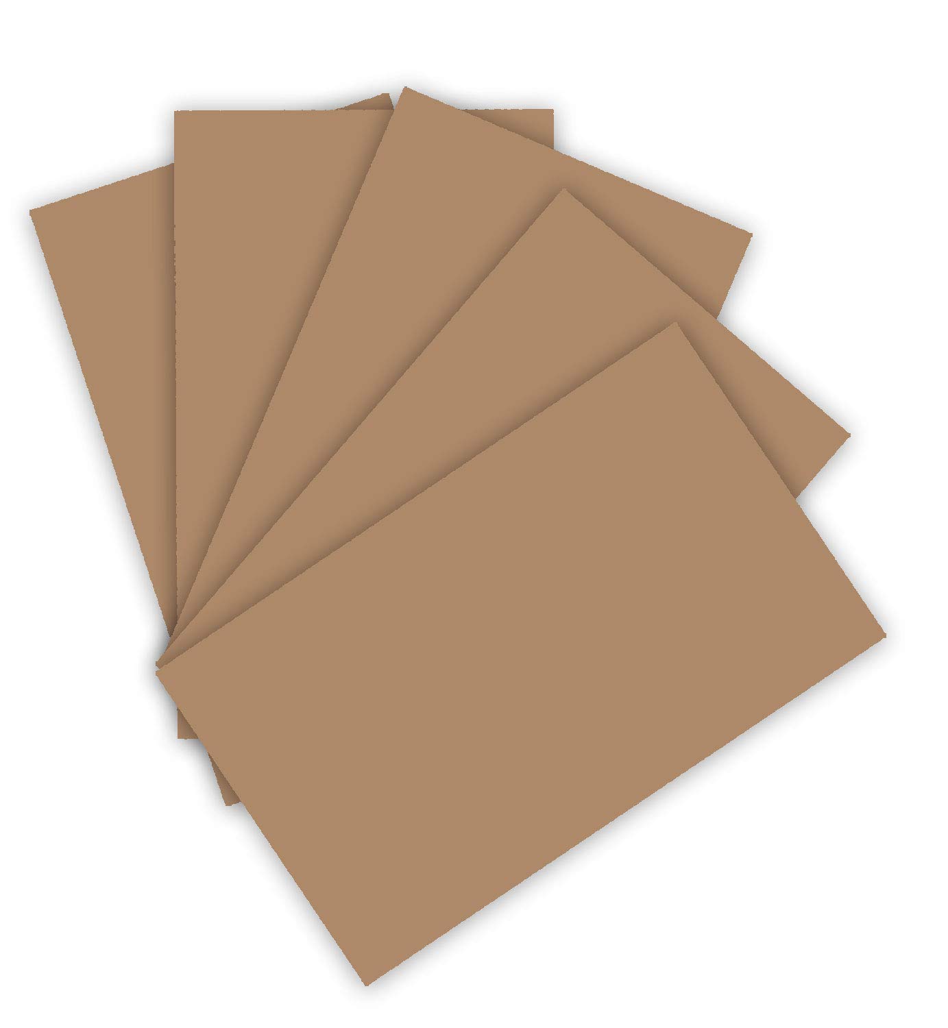 folia 6122/4/75 Coloured Card 220 g/m², Craft Card in Fawn Brown, DIN A4, 100 Sheets, as a Base for Numerous Crafts