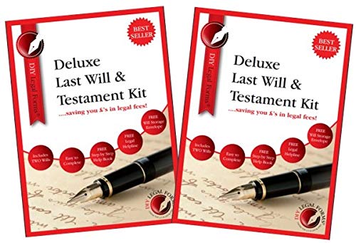 DIY Legal Forms Deluxe Last Will and Testament Kit. 2024-5 Edition. (2 Pack).