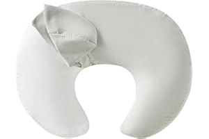 ESEN Nursing Pillow with Removable Cover, Ergonomic Breastfeeding Pillow Large Size for Nursing Mother Support Bottle Feeding and Breastfeeding - White Pillow Insert - Gray Cover