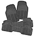 Zone Tech All Weather Rubber Semi Pattern Car Interior Floor Mats – 4-Piece Set Gray Heavy Duty Car Interior Floor Mats