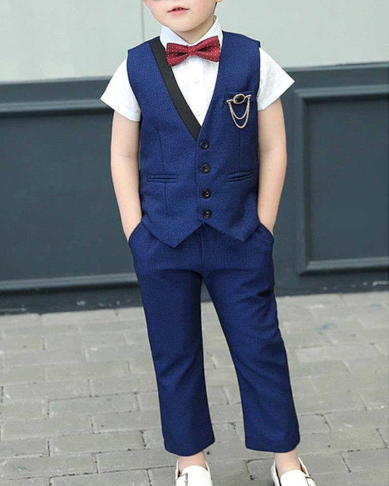 Waistcoat Gentleman Short Sleeve Shirt 