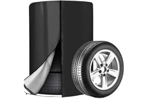Waterproof Tire Storage Cover - Dual-Sided Use with Waterproof Zipper, Dirt-Resistant for Indoor & Outdoor Storage (35in)