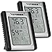 VIVOSUN Digital Indoor Thermometer & Hygrometer with Humidity Guage （2 Pack）, Accurate Temperature Humidity Monitor Meter for Home, Office, Greenhouse, Indoor Garden (Button Battery Included)