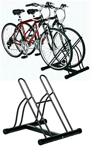 Two Bike Floor Bike Stand Bicycle Storage Rack Garage Organizer Cycling Parking