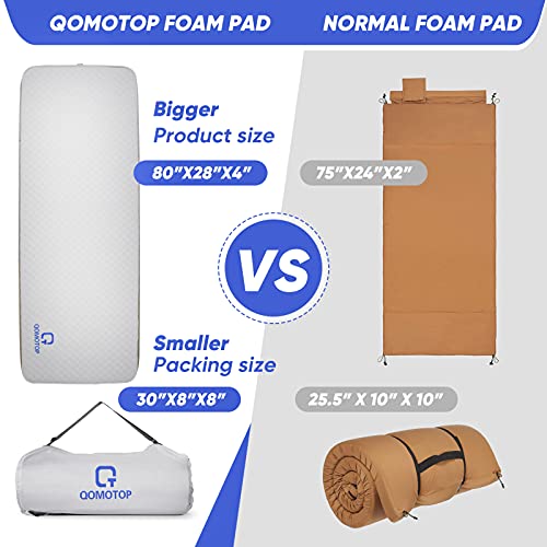QOMOTOP Ultra Thick SelfInflating Camping Mattress, Ultra Comfortable
