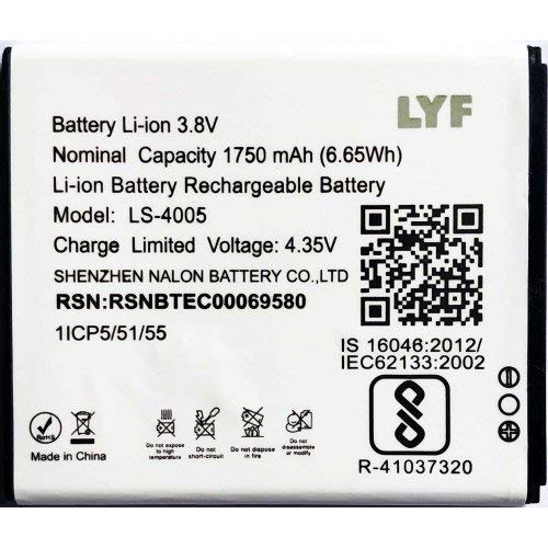 Lyf Mobile Battery For Lyf Flame 6 Amazon In Electronics