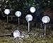 Grand Patio Crackle Glass Globe Solar Path Lights, Weather–Resistant Solar Garden Lights, Landscape Solar Lights Outdoor, Set of 4