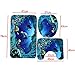 dDanke Polyester PVC Blue Ocean Shower Curtain Lid Toilet Cover Bath Mat Rug with Hooks Bathroom Accessory Sets 180x180cm (Original Seller-dDankeforU)