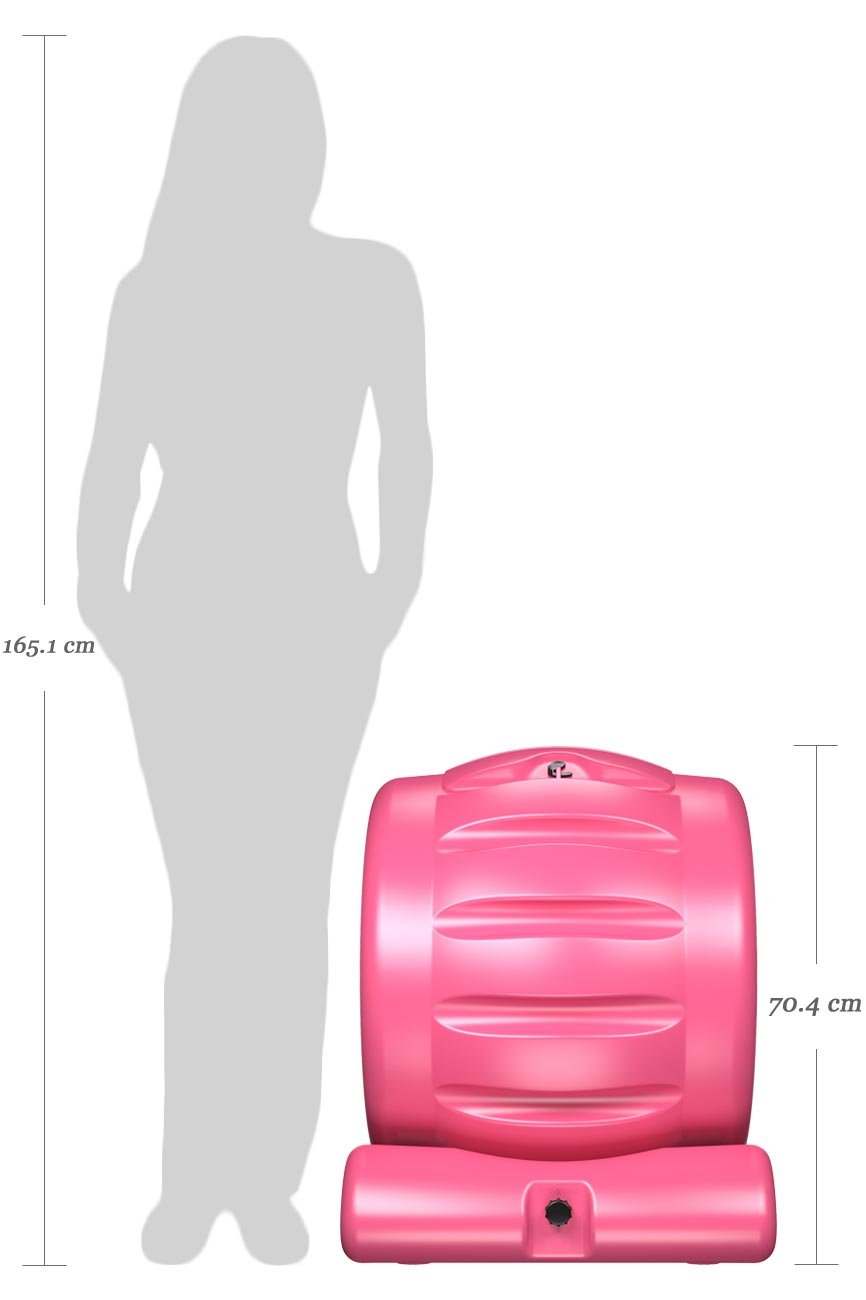 the most beautiful composter in the world in pink produces