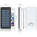 Solar charger 24000mah HuaF Portable Charger Power Bank 3 USB Ports(1A+2A+2A) Backup Battery For iPhone iPad Samsung HTC Cellphones Tablet And More