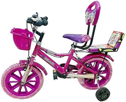Global Bikes Barbie 16T (Pink) Kids Bicycle for 5 to 8 Year Fully Adjustable with Back Support for Boys and Girls (16T,Pink)