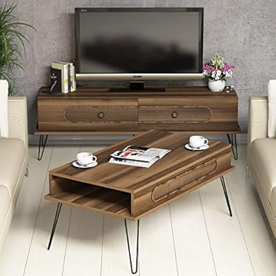 Variant Ekol Tv Unitesi Ve Orta Sehpa Takimi Ceviz Amazon Com Tr