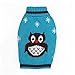 NACOCO Pet Clothes The Owl Sweater The Cat Dog Sweater Christmas Pet Jacket Dog Apparel (Blue,M)