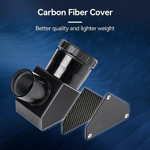 Svbony SV223 Diagonal Mirror, 90° Diagonal Adapter 1.25" Carbon Fiber Material Star Diagonal with Clicklock Locking Mechanism for Planet Observations
