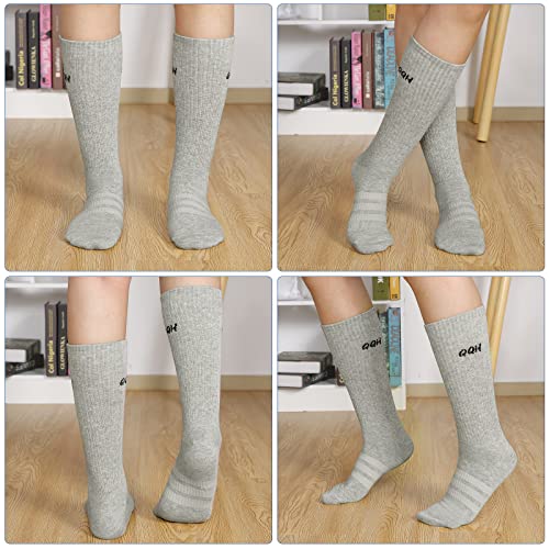 Men\'s Athletic Crew Socks Sports Running Moisture Wicking Cotton Socks 6 Pairs(Multicolor, L)