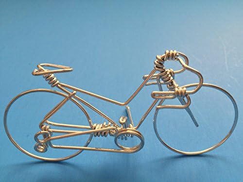 Handcrafted Men & Womens Road Bike Small ~ Unique Biking Gifts for Cyclists as Cake Toppers ~ Handmade with One Whole Aluminum Wire w/No Single Break