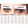 DAGEDA Brown 44 Pairs 4 PC 4D Eyebrow Transfers Stickers, Long Lasting Natural Waterproof Bionic Eyebrow Water Transfer…
