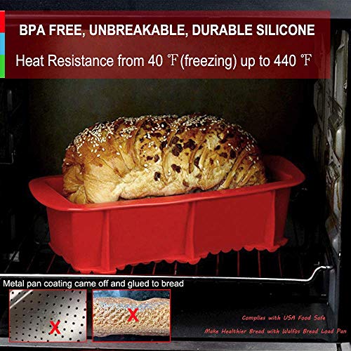 4 Walfos+Nonstick+Silicone+Loaf+Homemade