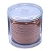 BoRuo Micro-Fiber Flat Leather Lace Beading Thread Faux Suede Cord String Velet 100 Yard Roll Spool 3mm Middle Brown Color with Acrylic JAr