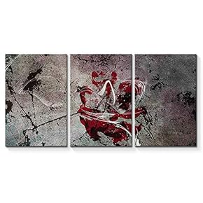 3 Panel Abstract Flower Painting Wall Bedroom Living...
