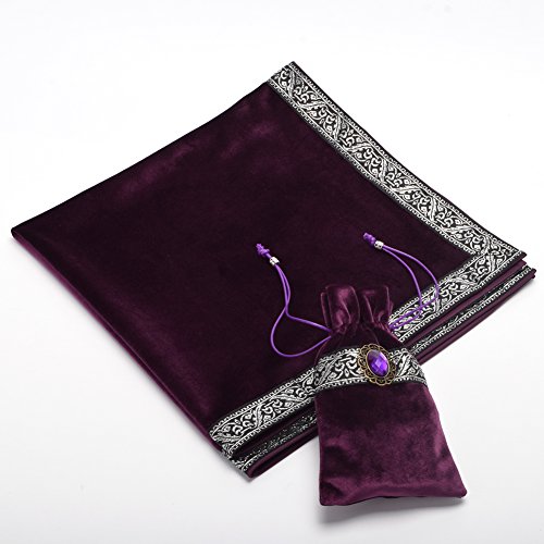 BLESSUME Atar Tarot Table Cloth and Pouch Purple